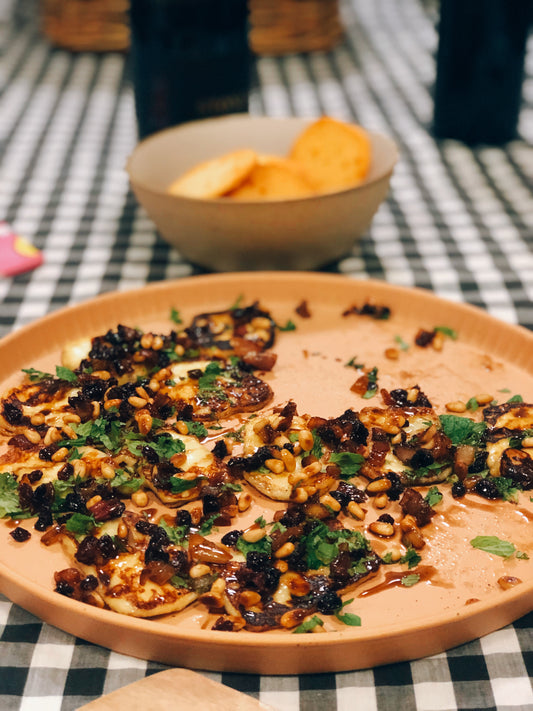 Grilled Halloumi w. Preserved Lemons and Star Anise Sticky Balsamic Vinegar
