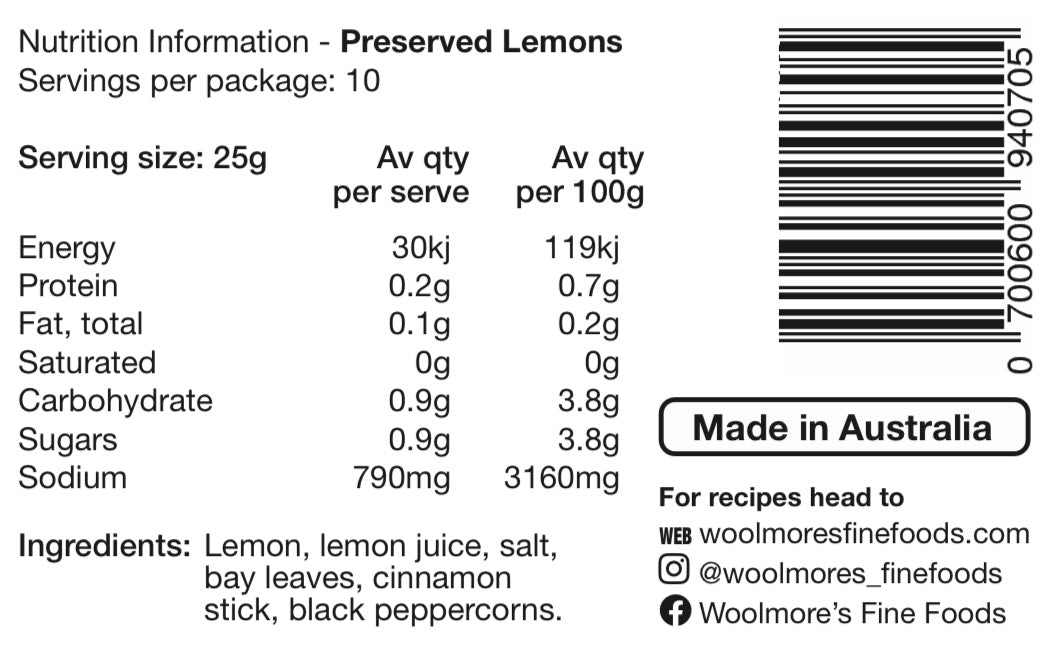 Preserved Lemons 250ml