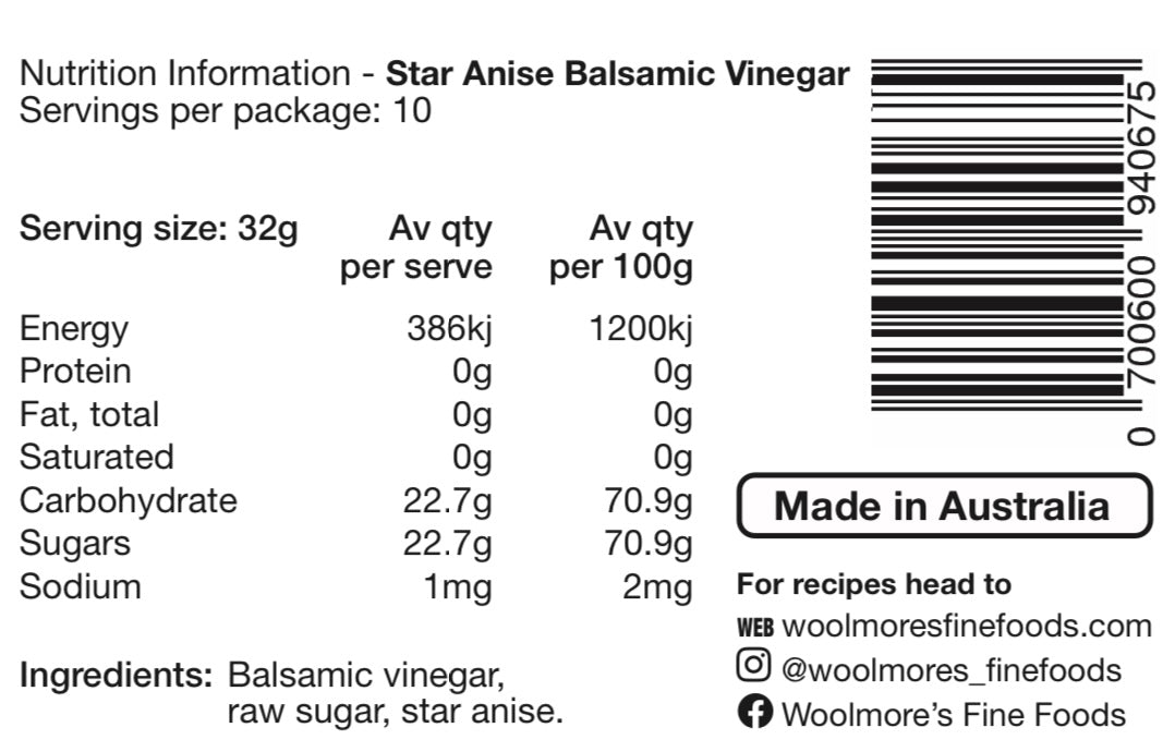 Star Anise Sticky Balsamic Vinegar 250ml